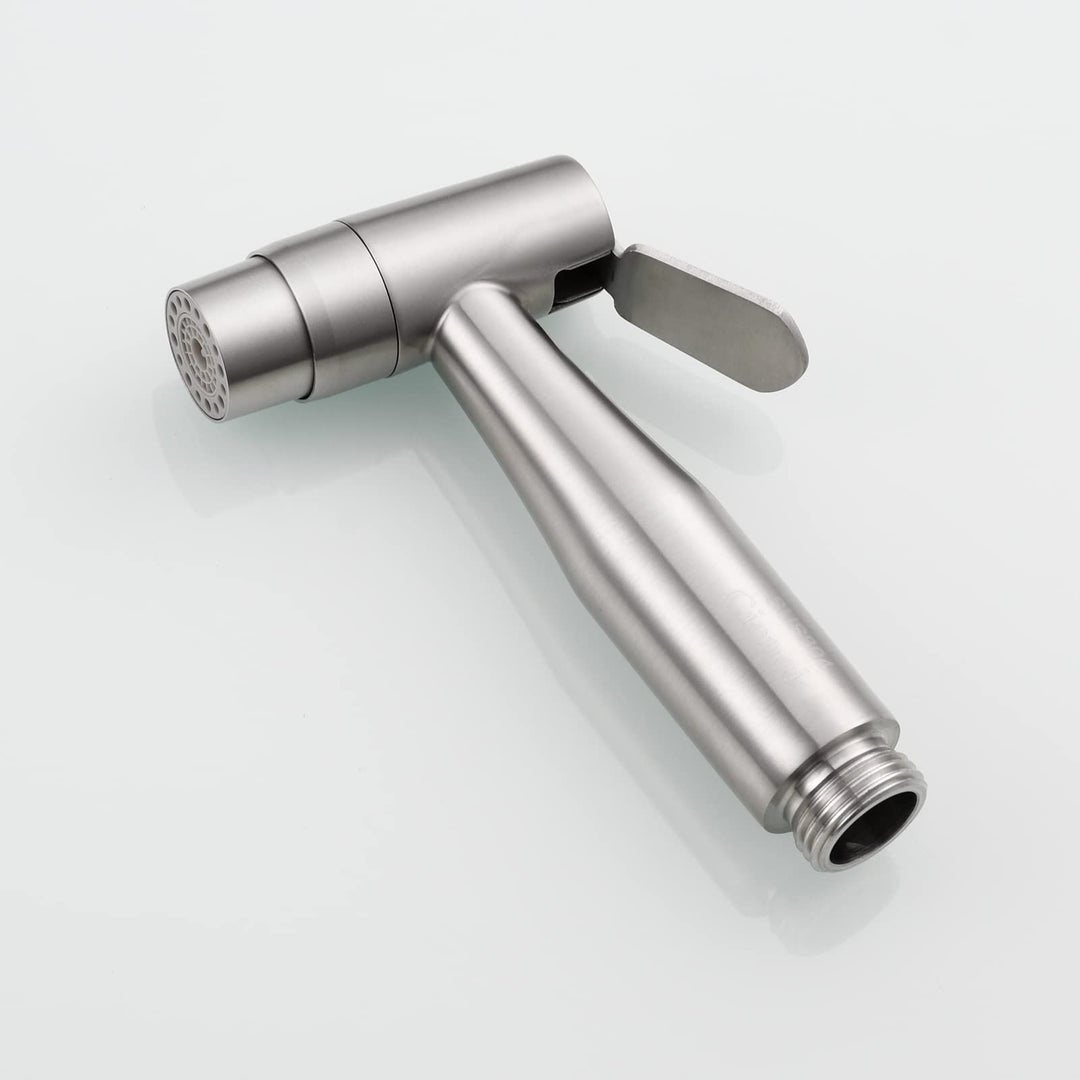 Bidet-Handbrause WC Komplett-Set Edelstahl gebürstetes Nickel - Bild 7