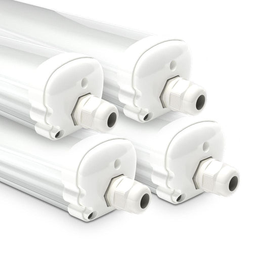 LED Feuchtraumleuchte 120cm 36W IP65 4-er Set verknüpfbar