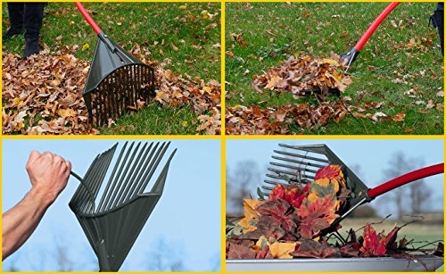 Multifunktions-Gartenrechen 3-in-1 Harke Schaufel Sieb ergonomisch - Bild 2