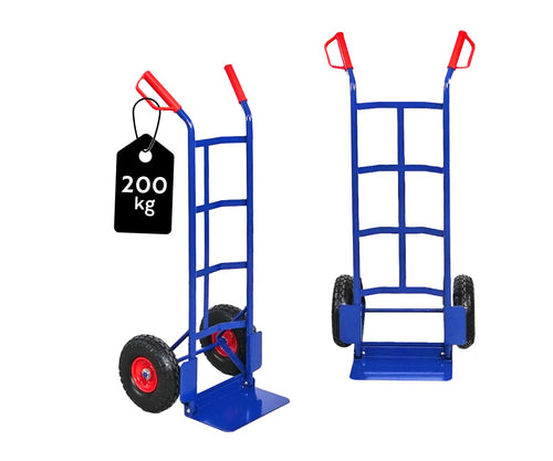 Sackkarre klappbar 200 kg Stahlrahmen PU-Reifen blau