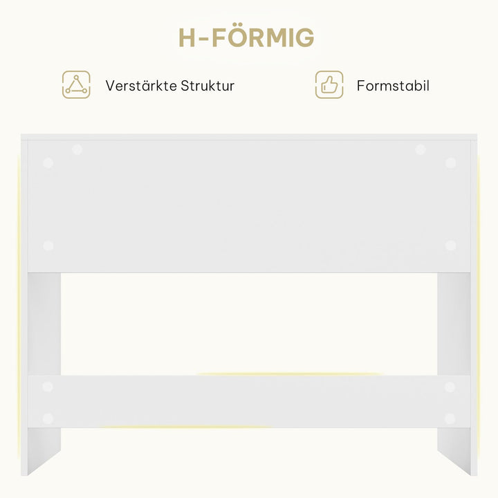 Schreibtisch mit Schublade Weiss 100x50x75 cm MDF Melamin - Bild 7