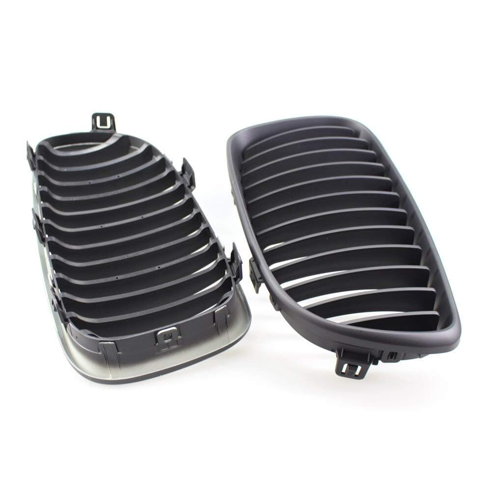 Kühlergrill ABS Schwarz Matt für BMW 1er E81 E82 E87 E88 LCI, 2-teilig - Bild 4