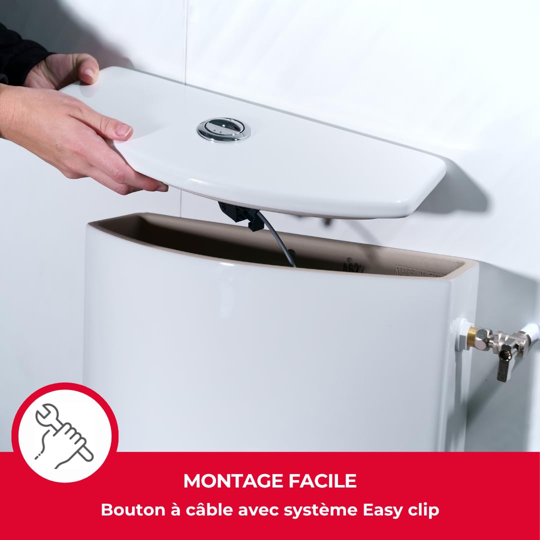WC-Spülmechanik 3/6 l Doppelspülung mit Füllventil Messing 3/8 - Bild 4