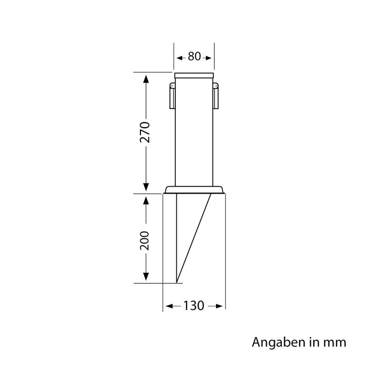 Gartensteckdosen-Säule Edelstahl 2-fach IP44 mit Erdspieß 27cm - Bild 7