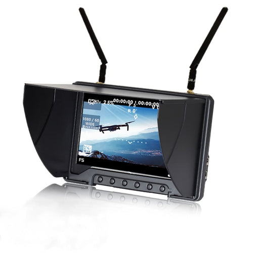FPV Monitor 7 Zoll 5.8GHz 40CH Diversity mit DVR und Akku