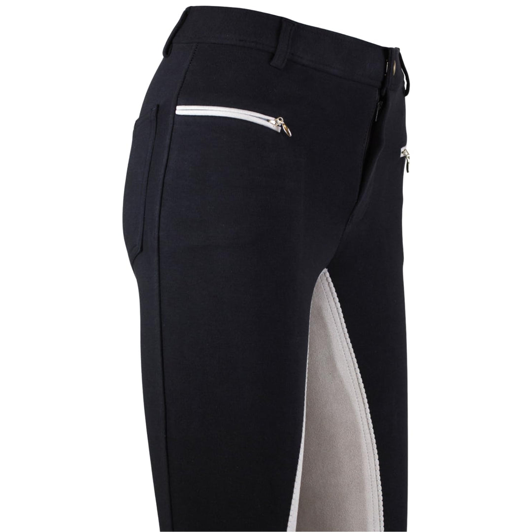 Reithose Damen Vollbesatz Schwarz/Grau Baumwolle-Stretch Gr. 42 - Bild 8