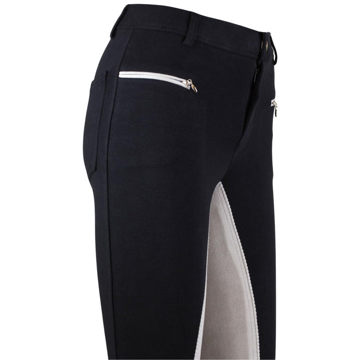 Reithose Damen Vollbesatz Schwarz/Grau Baumwolle-Stretch Gr. 42 - Bild 8