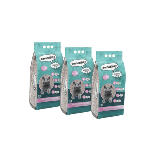 Klumpstreu Bentonit feinkörnig Babypuder 30L 3er-Pack für Katzen