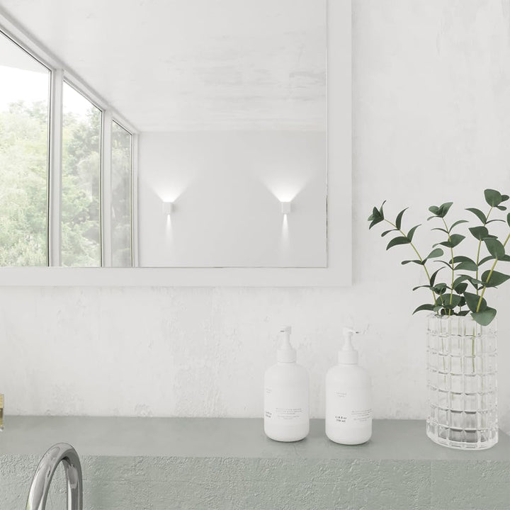 Badspiegel mit Rahmen Weiss 45x60 cm Spanplatte Glas - Bild 5