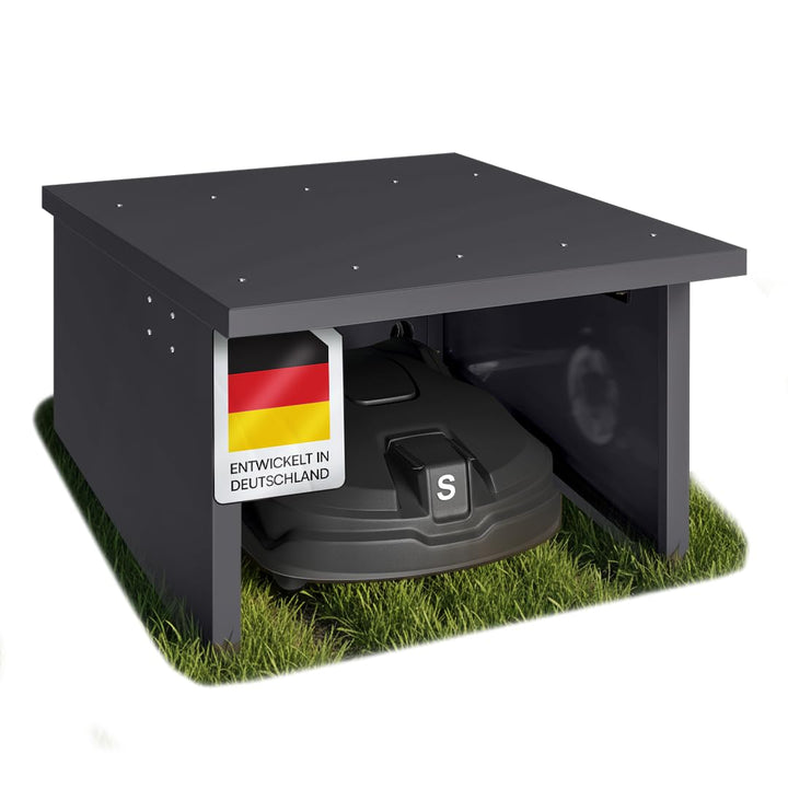 Mähroboter Garage Metall Pultdach 90x76cm Anthrazit Garten