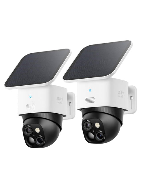 Überwachungskamera Aussen Solar 360° 3K Dual-Kamera 2er-Set
