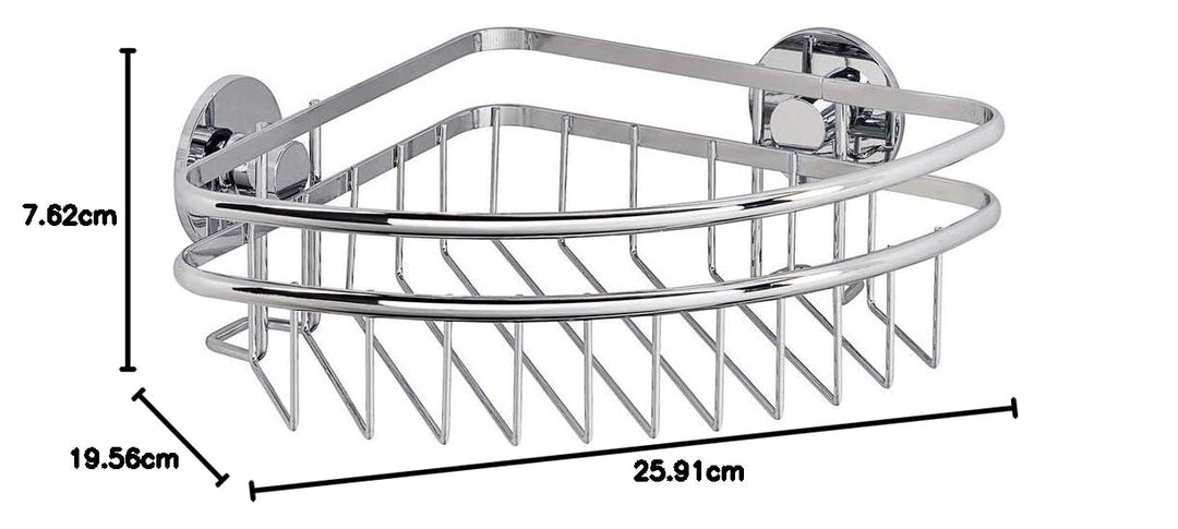 Eckregal Bad Edelstahl rostfrei 26x19.5 cm ohne Bohren - Bild 10