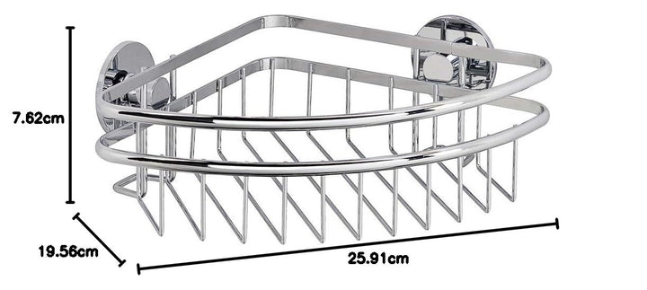Eckregal Bad Edelstahl rostfrei 26x19.5 cm ohne Bohren - Bild 10