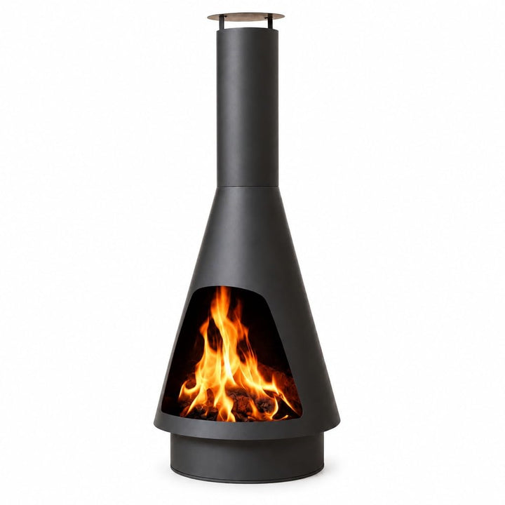 Terrassenofen Stahl 50x50x140 cm Holzfeuer Feuersäule Outdoor
