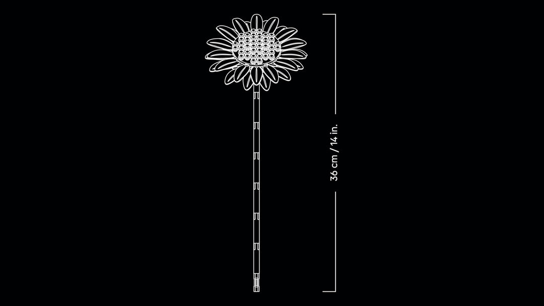 Klemmbausteine Sonnenblumenstrauss 686 Teile mit Eukalyptus Deko - Bild 8