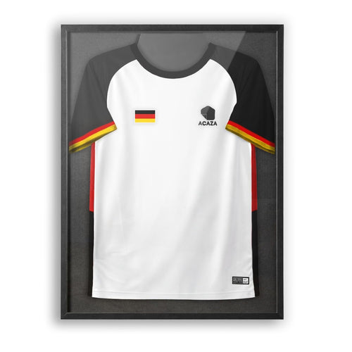 Trikotrahmen 3D Bilderrahmen 60x80 cm Holz Schwarz für Sporttrikots