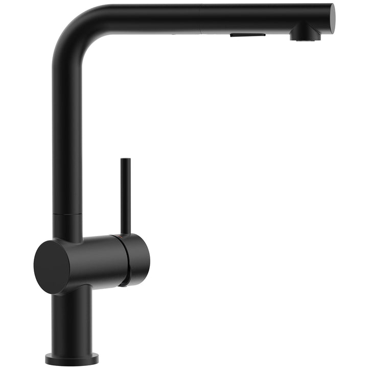Küchenarmatur ausziehbar 40cm Schwarz Edelstahl 360° schwenkbar