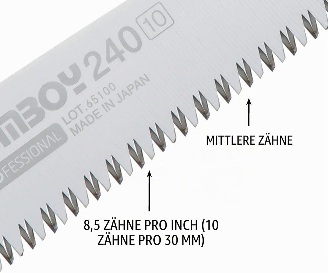 Ersatzblatt Zugsäge 240 mm SK-4 Stahl medium 10 Z/30 mm Garten - Bild 2