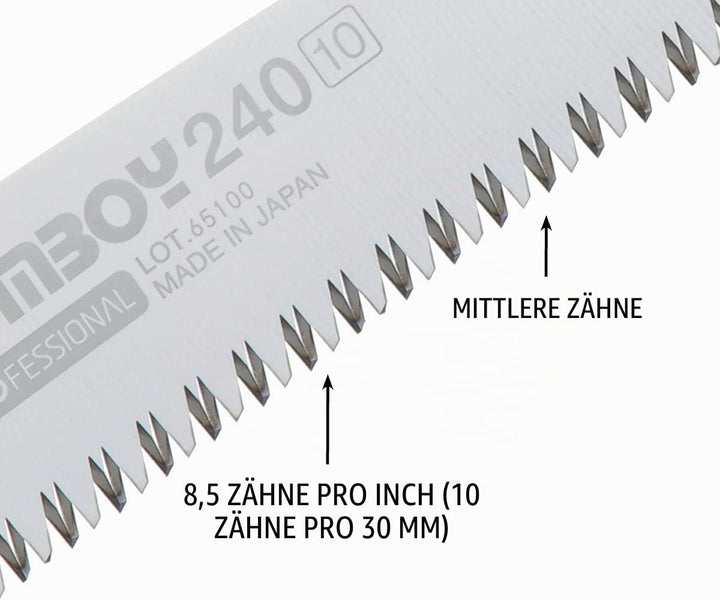 Ersatzblatt Zugsäge 240 mm SK-4 Stahl medium 10 Z/30 mm Garten - Bild 2