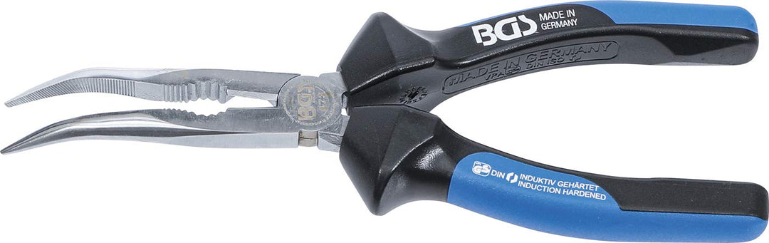 Telefonzange flachrund gebogen 45° 200 mm Chrom-Vanadium