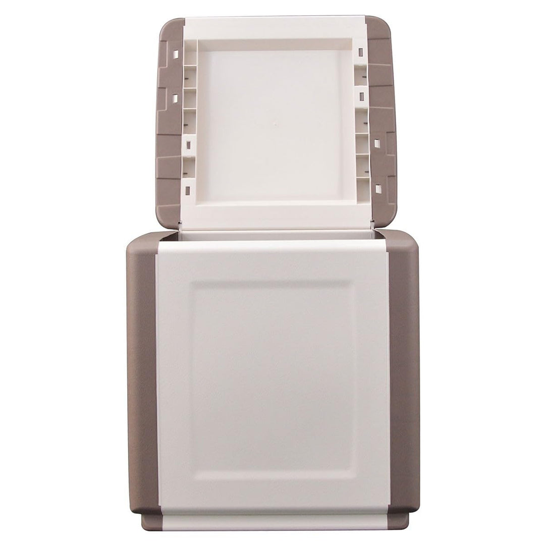 Gartenbox Kissenbox 130 Liter Taupe/Ecru-weiss wetterfest - Bild 3