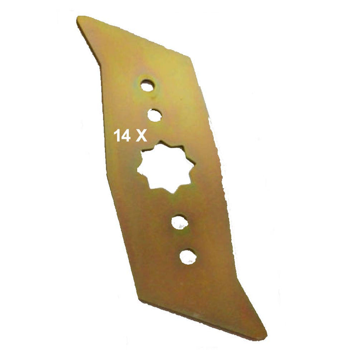 Vertikutierer Messer 14er-Set Stahl 161mm für Wolf-Garten UV-Modelle