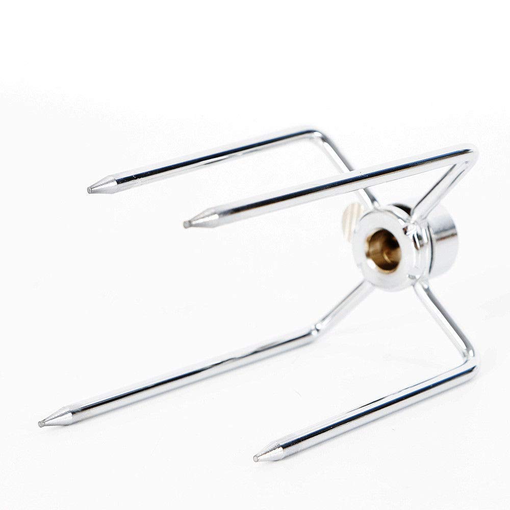 Grillspieß Fleischklammer Edelstahl 4er-Set für Drehspieß 8–11 mm - Bild 4