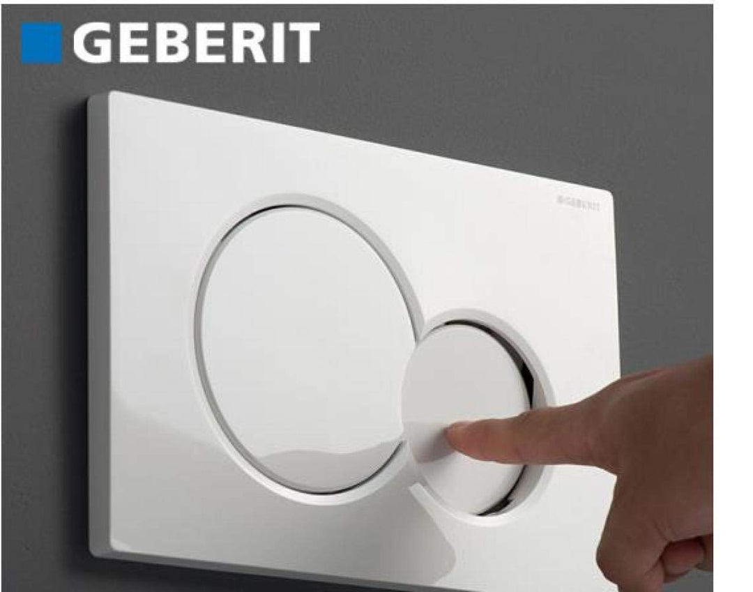 Unterputz-Spülplatte Kunststoff Weiss Glanzchrom für WC-Spülkasten - Bild 3