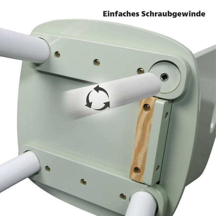 Kindertisch-Set mit 2 Stühlen Salbeigrün/Weiss FSC 2–6 Jahre - Bild 3