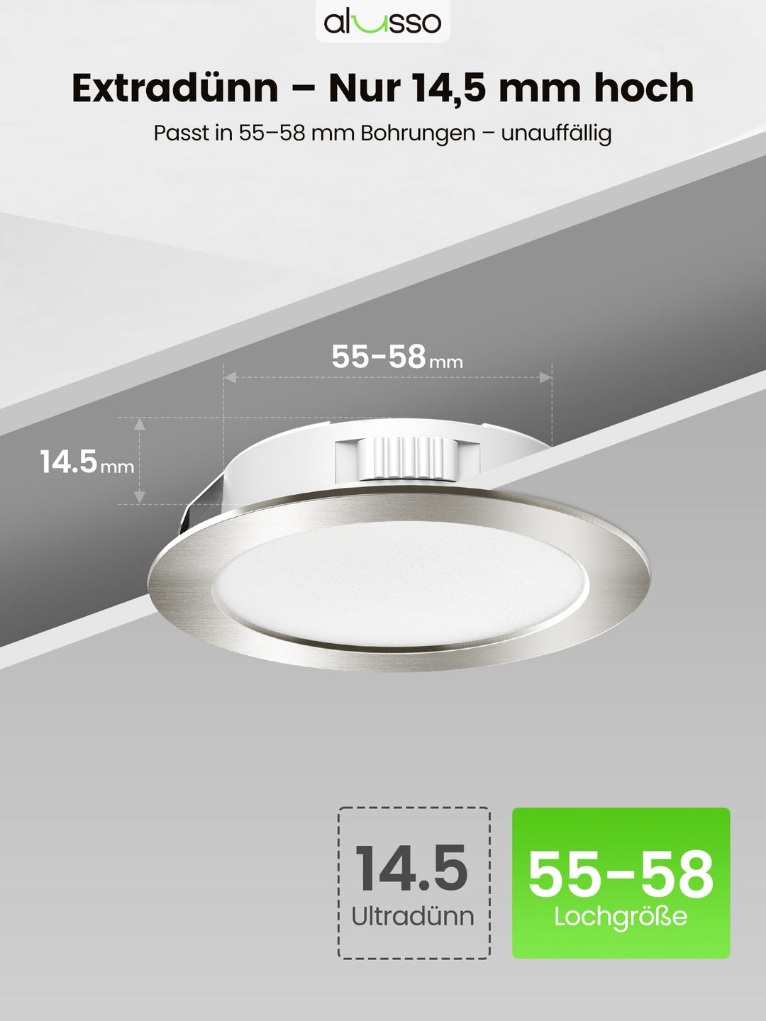LED Einbaustrahler Flach 12-24V IP44 3CCT 4W für Möbel &amp; Bad - Bild 2