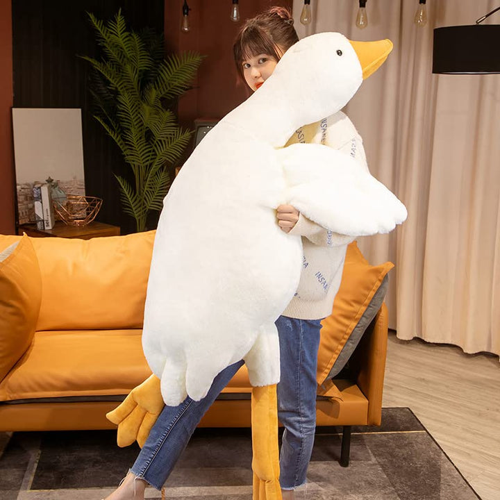Gans Plüschtier XXL 160 cm weiches Kuscheltier als Schlafkissen