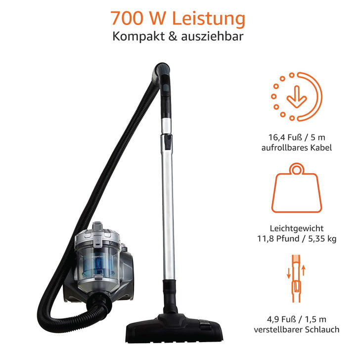 Beutellos Staubsauger Zyklus 700W 1,5L mit 5 Aufsätzen - Bild 6