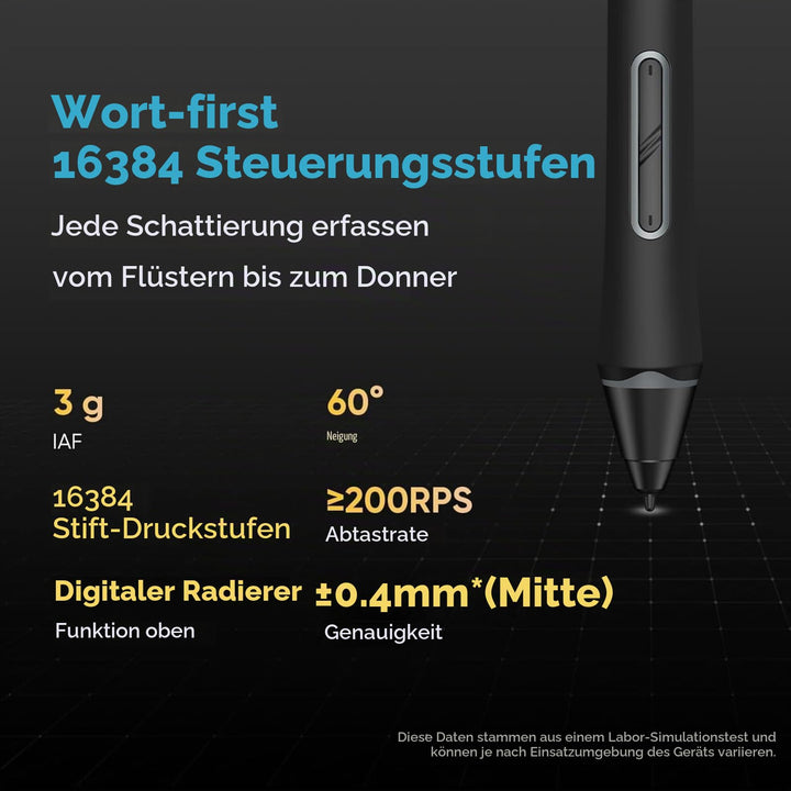 Grafiktablett mit Display 13,3 Zoll 8192 Druckstufen 8 Schnelltasten - Bild 2