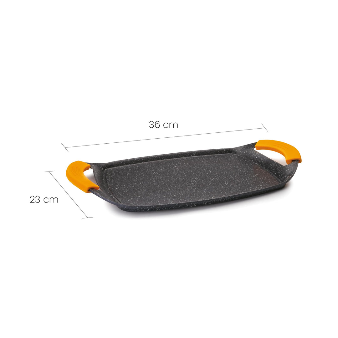 Grillplatte Silikon 28 cm für Grill und Herd, schwarz-orange - Bild 5