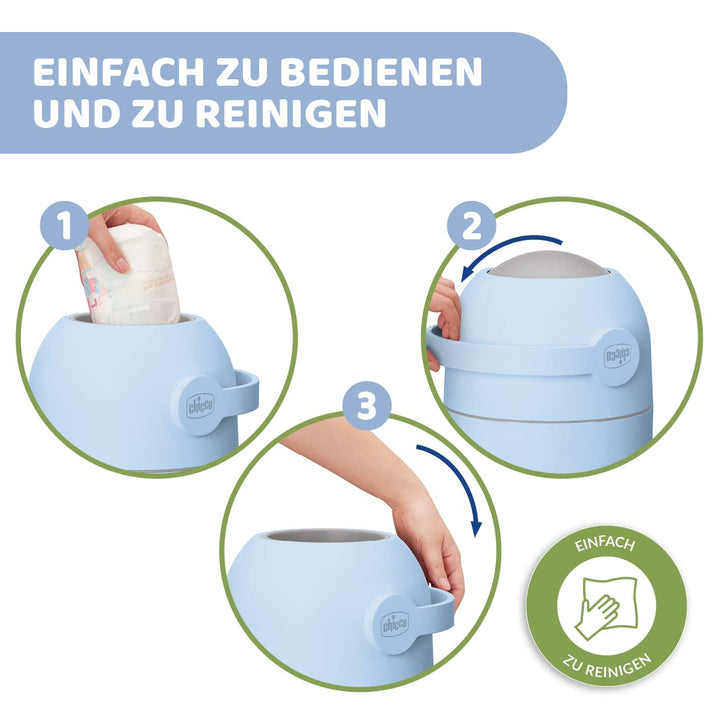 Windeleimer mit Anti-Geruch-System fuer normale Plastiktueten, Hellblau - Bild 6