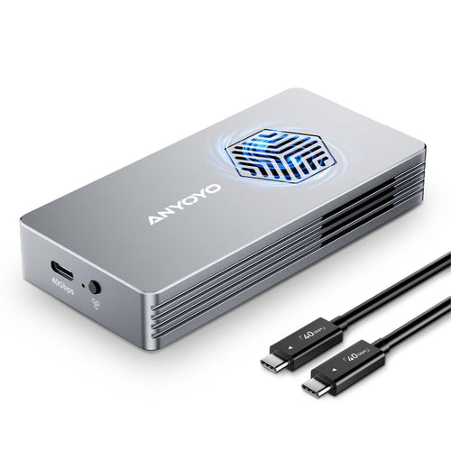 M.2 NVMe SSD Gehäuse 40 Gbps mit Lüfter Aluminium USB4 Thunderbolt