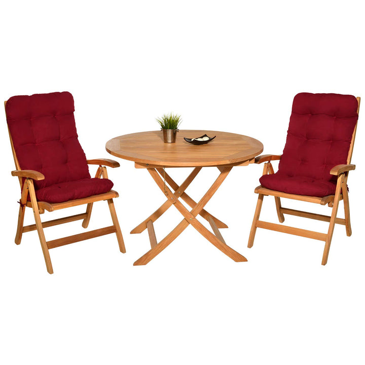 Hochlehner Auflage Gartenstuhl 100% Polyester UV5 rot 8cm - Bild 6