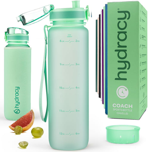 Trinkflasche mit Zeitmarkierung & Fruchtinfuser 1L BPA-frei