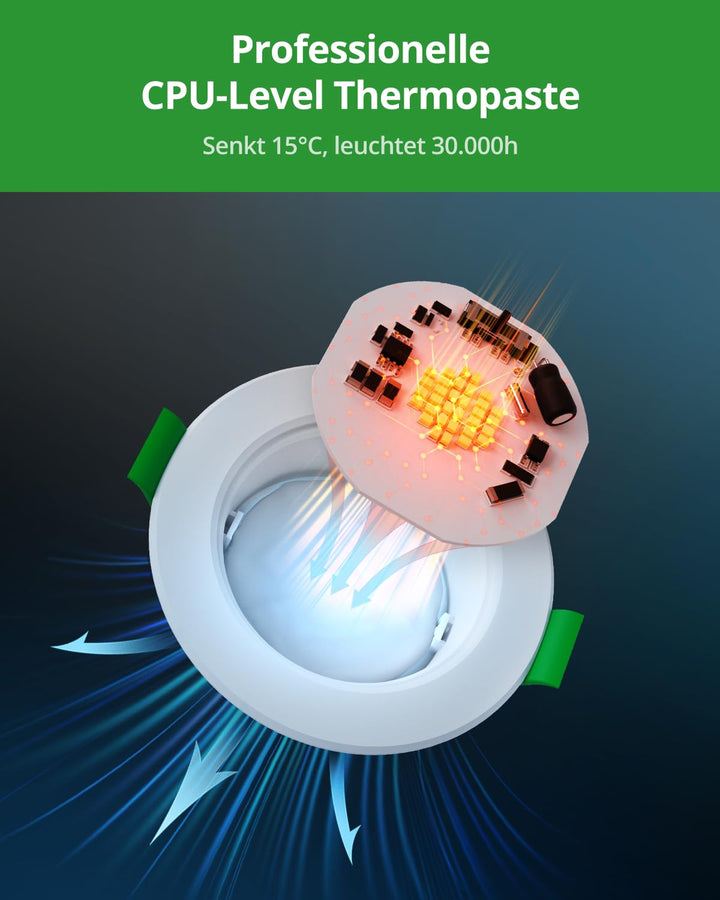 LED Einbaustrahler 20er Set IP44 3 Farbtemperaturen 68–80mm Lochmaß - Bild 5