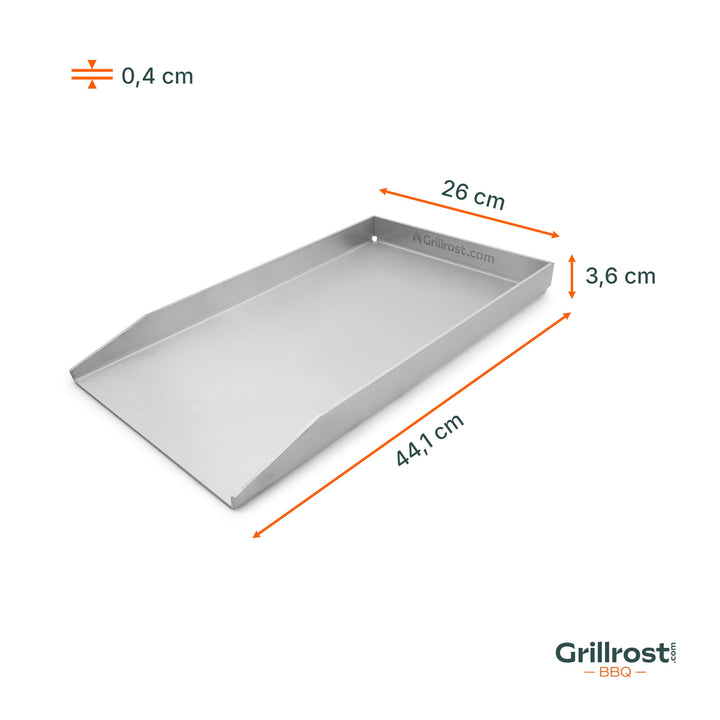 Plancha Grillplatte Edelstahl 4mm 44,3x26cm für Weber Spirit - Bild 6