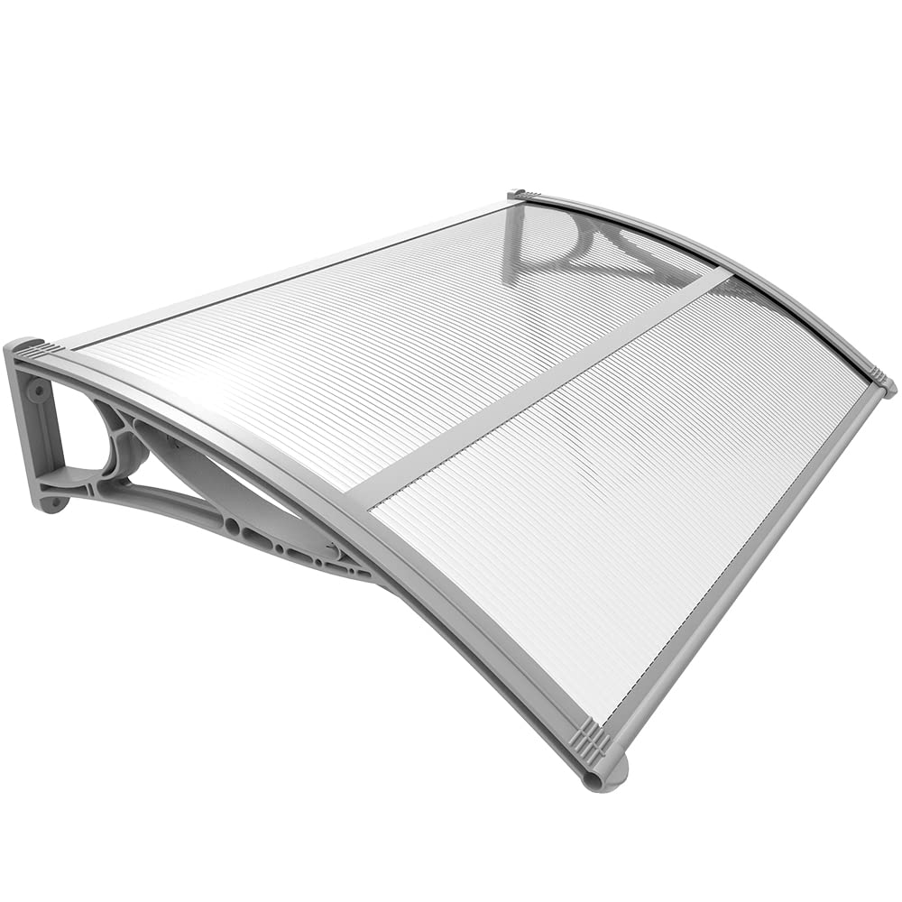 Vordach Haustür Aluminium Polycarbonat 120x80 cm transparent