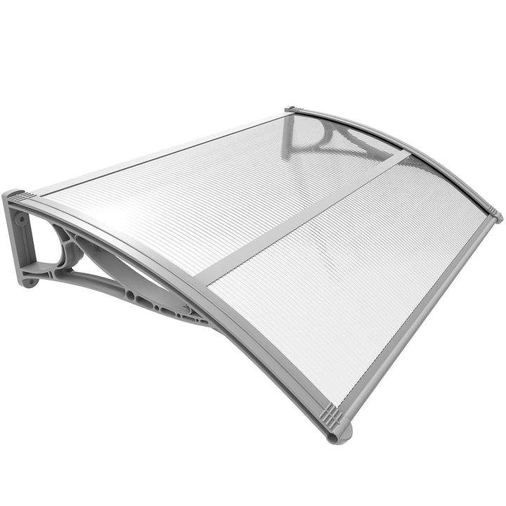 Vordach Haustür Aluminium Polycarbonat 120x80 cm transparent