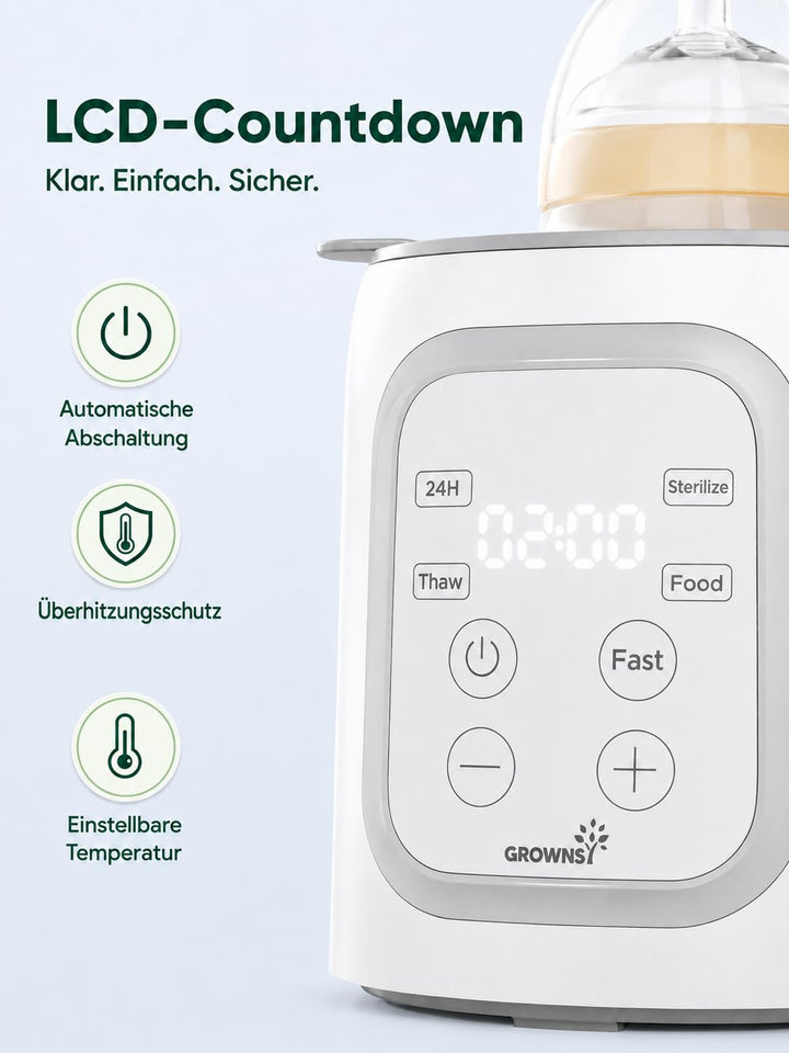 Flaschenwärmer Baby 10-in-1 mit LCD-Display und Dampffunktion - Bild 6