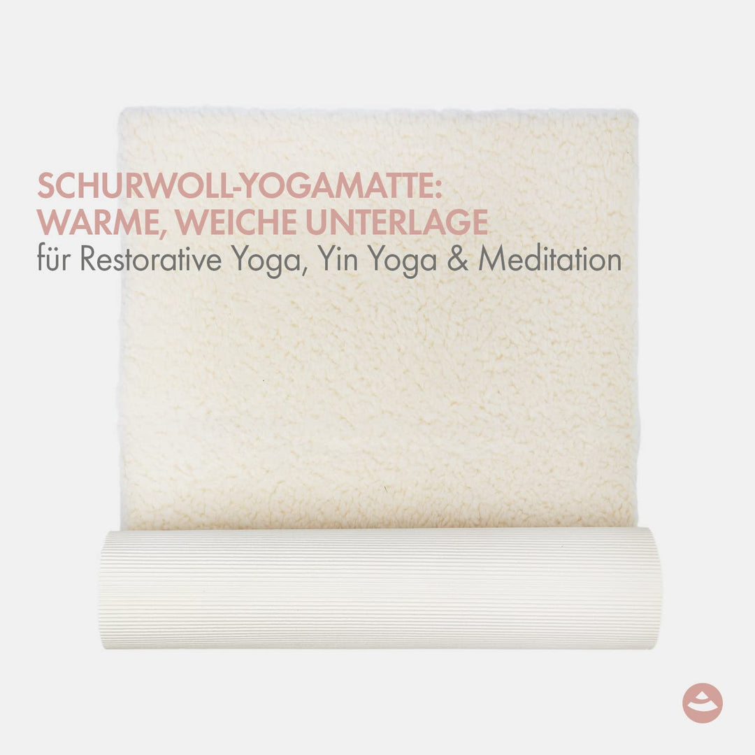 Yoga-Schurwollmatte 100% Schafwolle 200x90 cm rutschfest - Bild 3