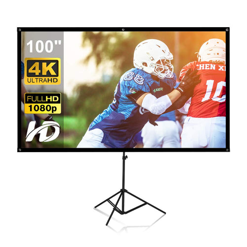 Projektionsleinwand mit Ständer 100 Zoll 16:9 4K HD Innen & Aussen