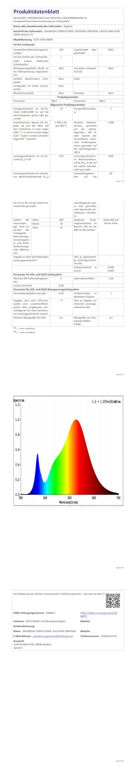 Spiegelleuchte Bad LED 14W 60cm IP44 Warmweiss Chrom - Bild 9
