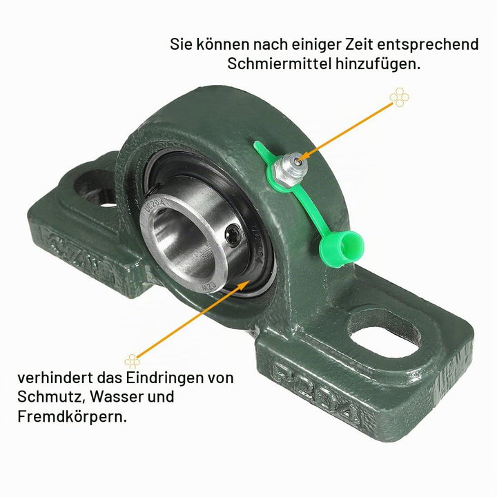 Stehlager UCP204 20mm Bohrung selbstausrichtend 2er-Set - Bild 2