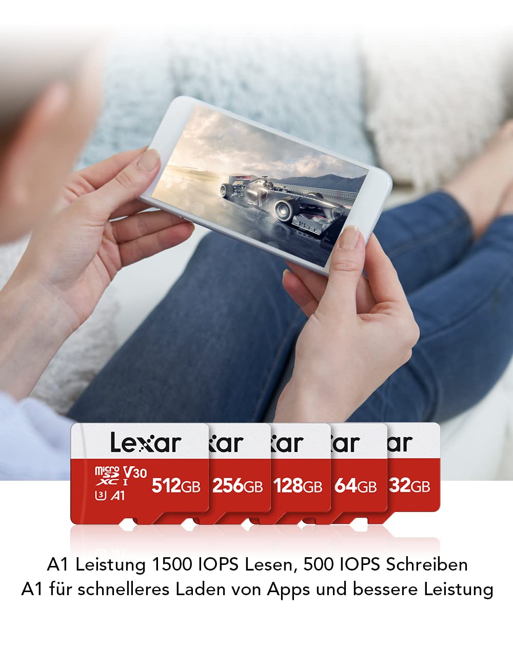 Micro SD Karte 32GB 3er Pack mit Adapter UHS-I U3 Class 10 A1 - Bild 4