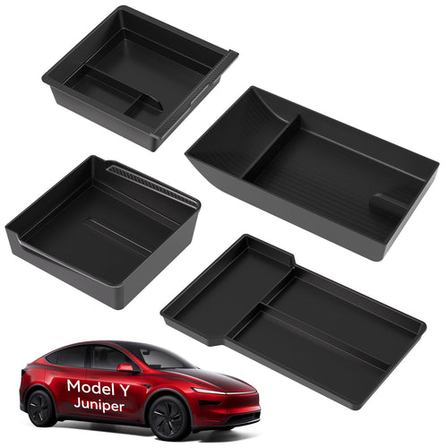 Mittelkonsole Organizer Tesla Model Y Juniper 2025-2026 4-teilig ABS