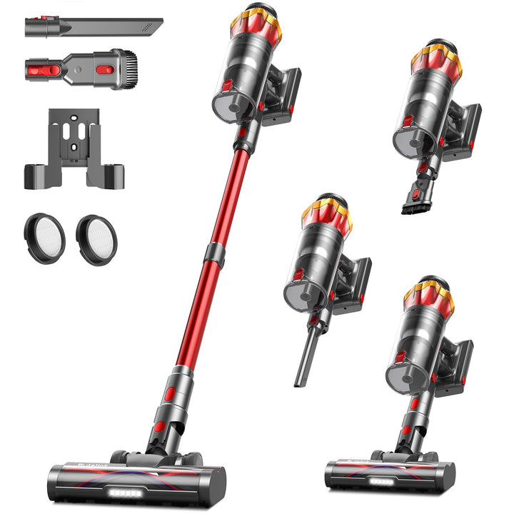 Akku-Staubsauger Kabellos 55 kPa 650W 65 Min für Tierhaare und Teppiche